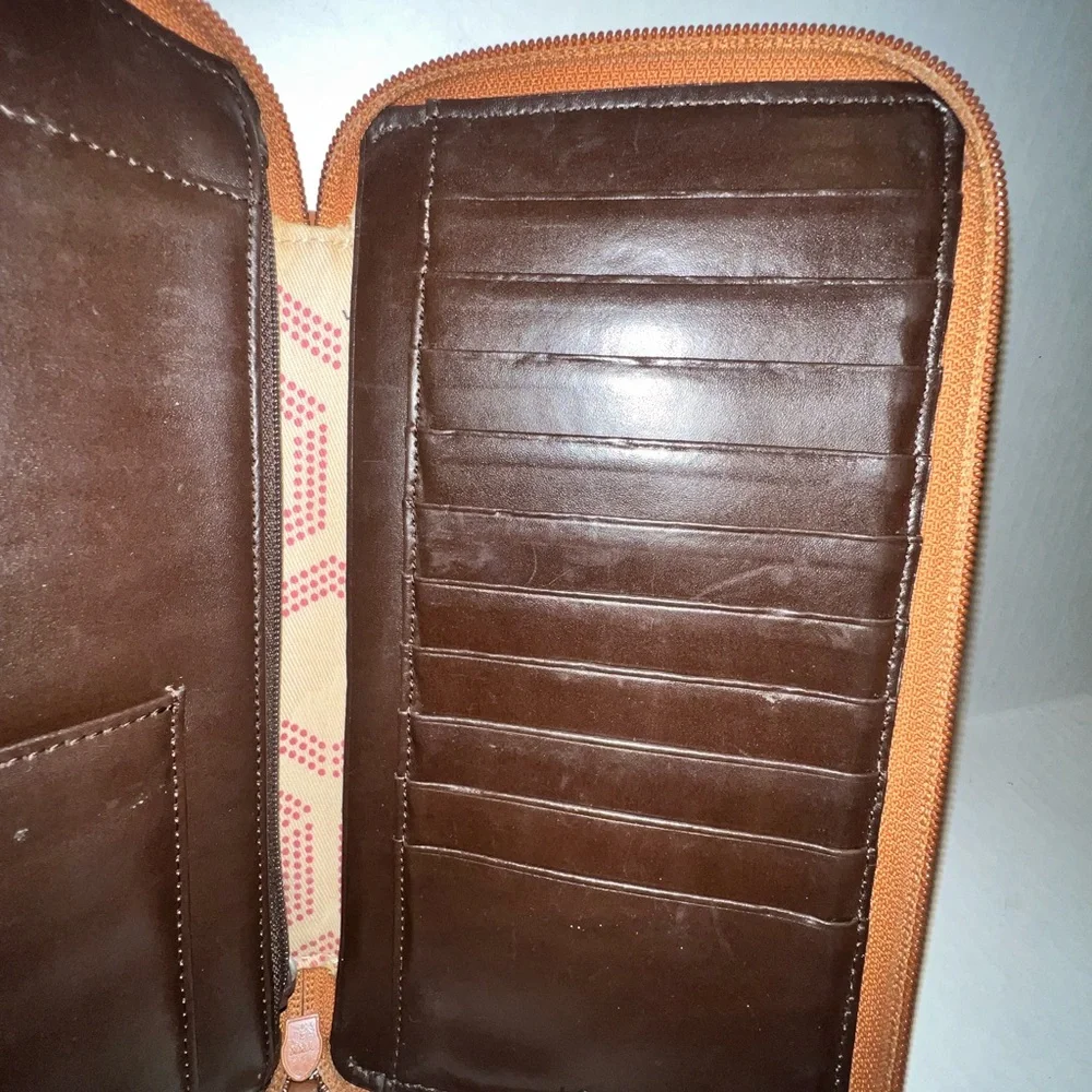 LODIS Brown Leather Unisex/Men's Travel Wristlet